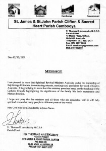 St.James & St John Parish Letter